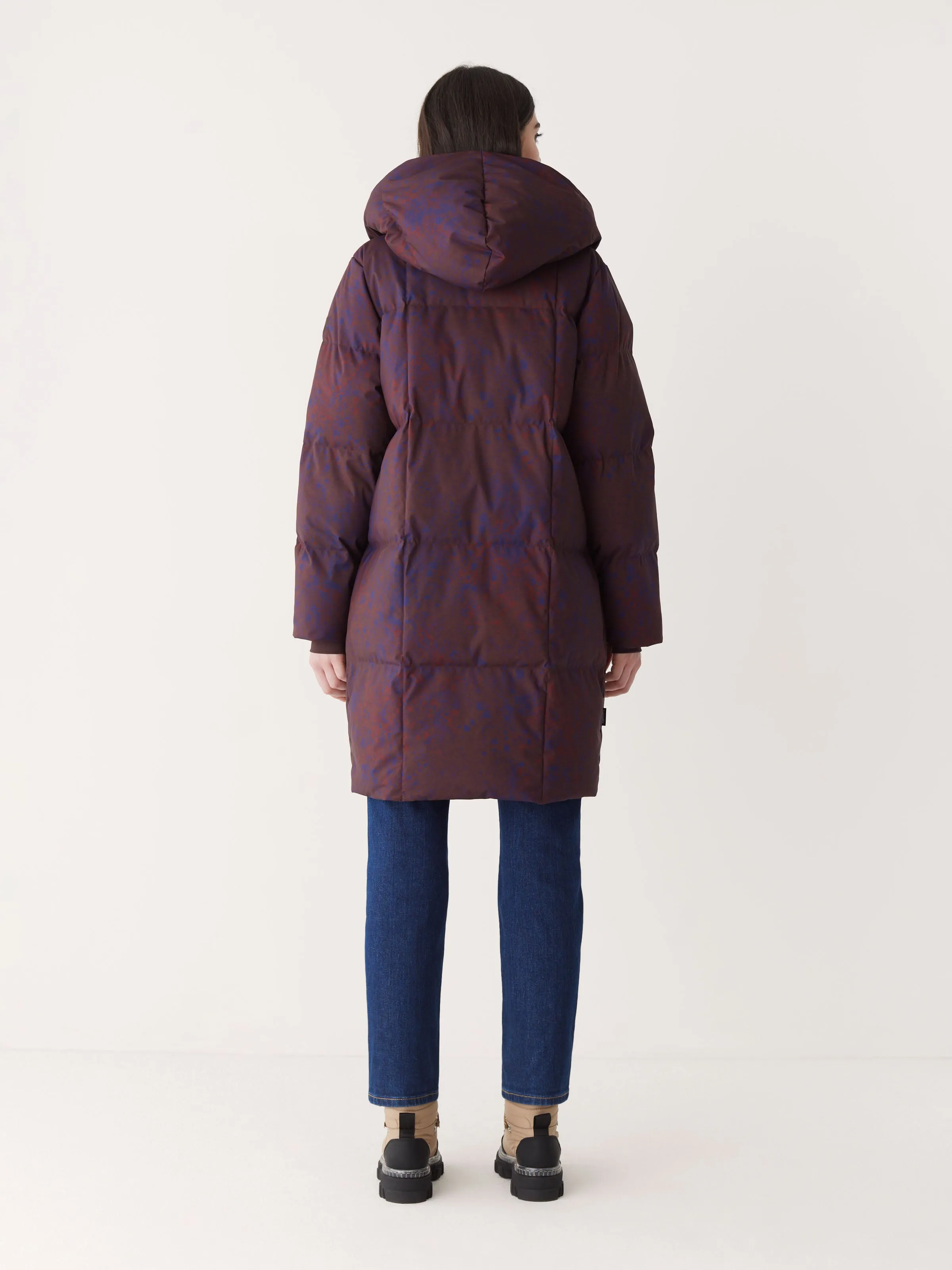 The Hygge Puffer Coat in Burgundy