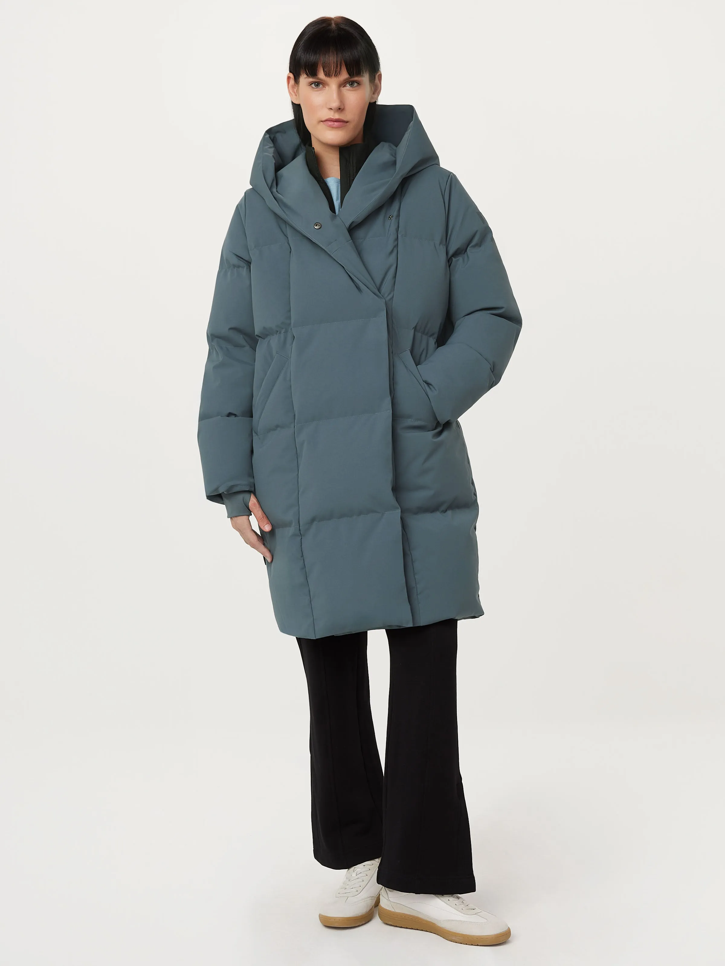 The Hygge Puffer Coat in Slate