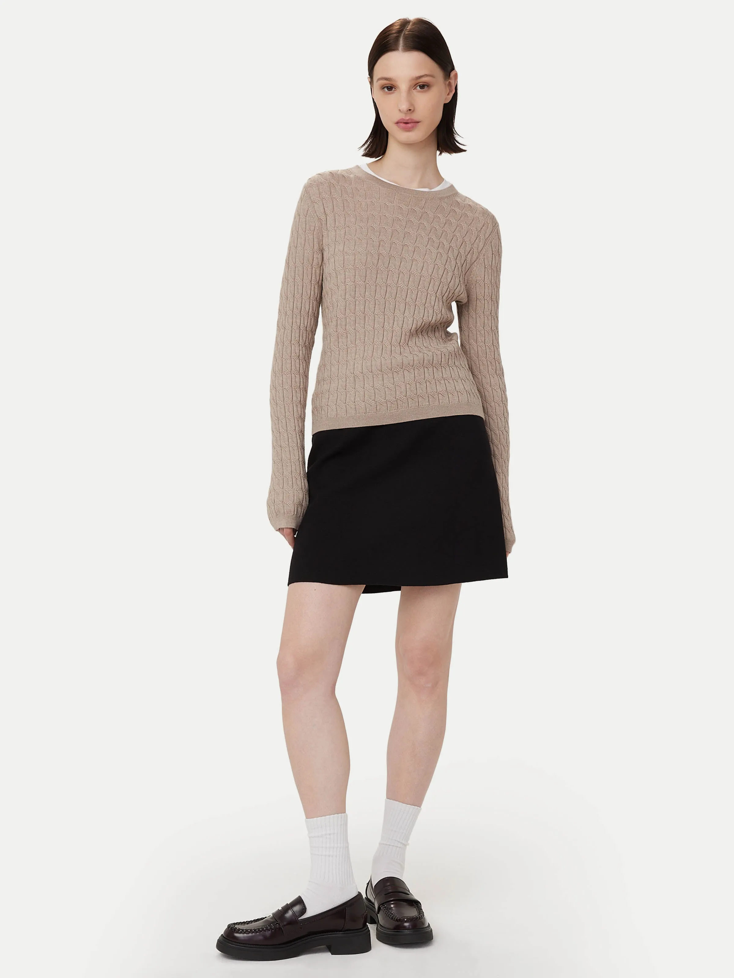 The Merino Wool Sweater  in Taupe