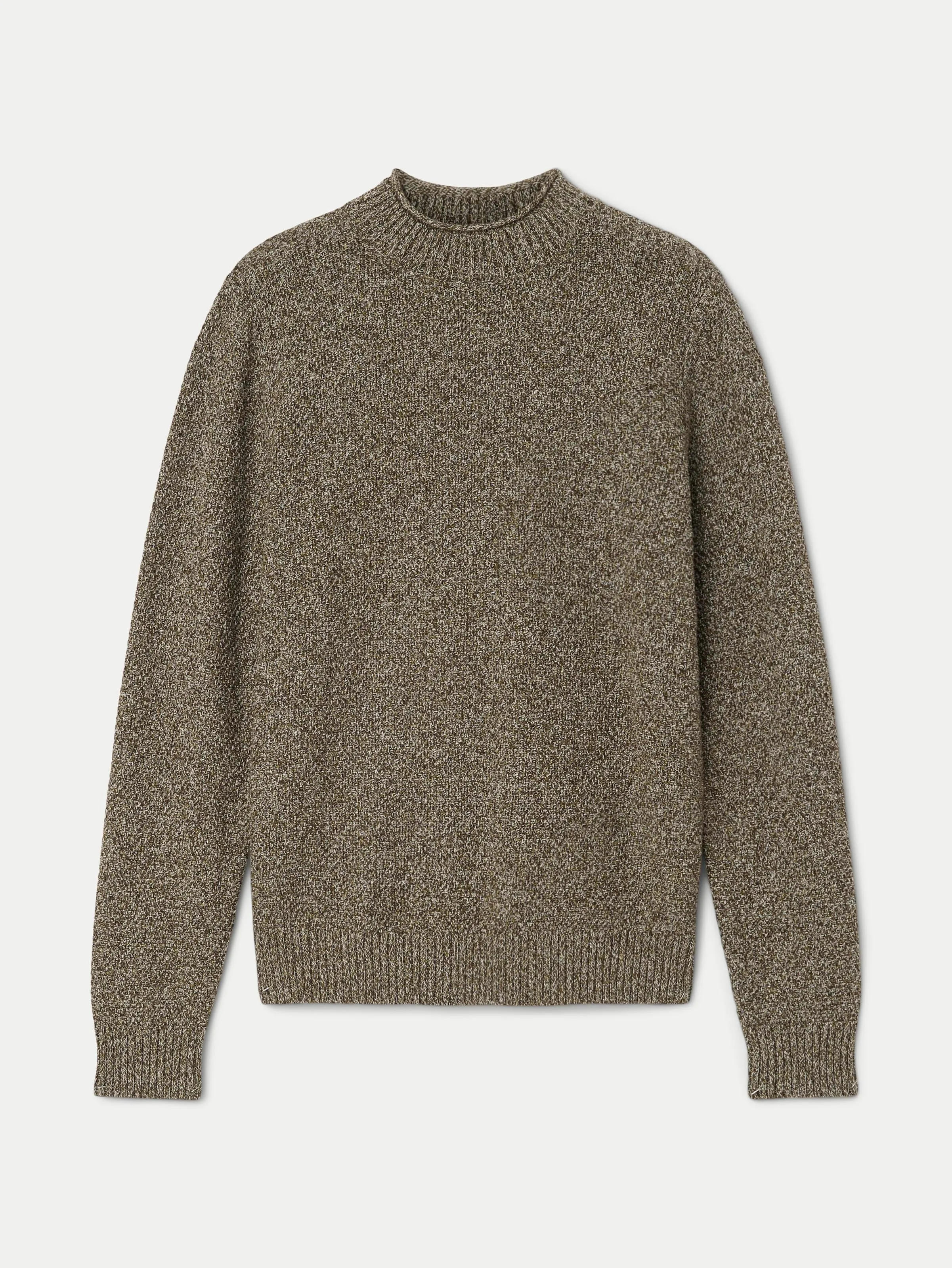 The Mock Neck Sweater in Olive