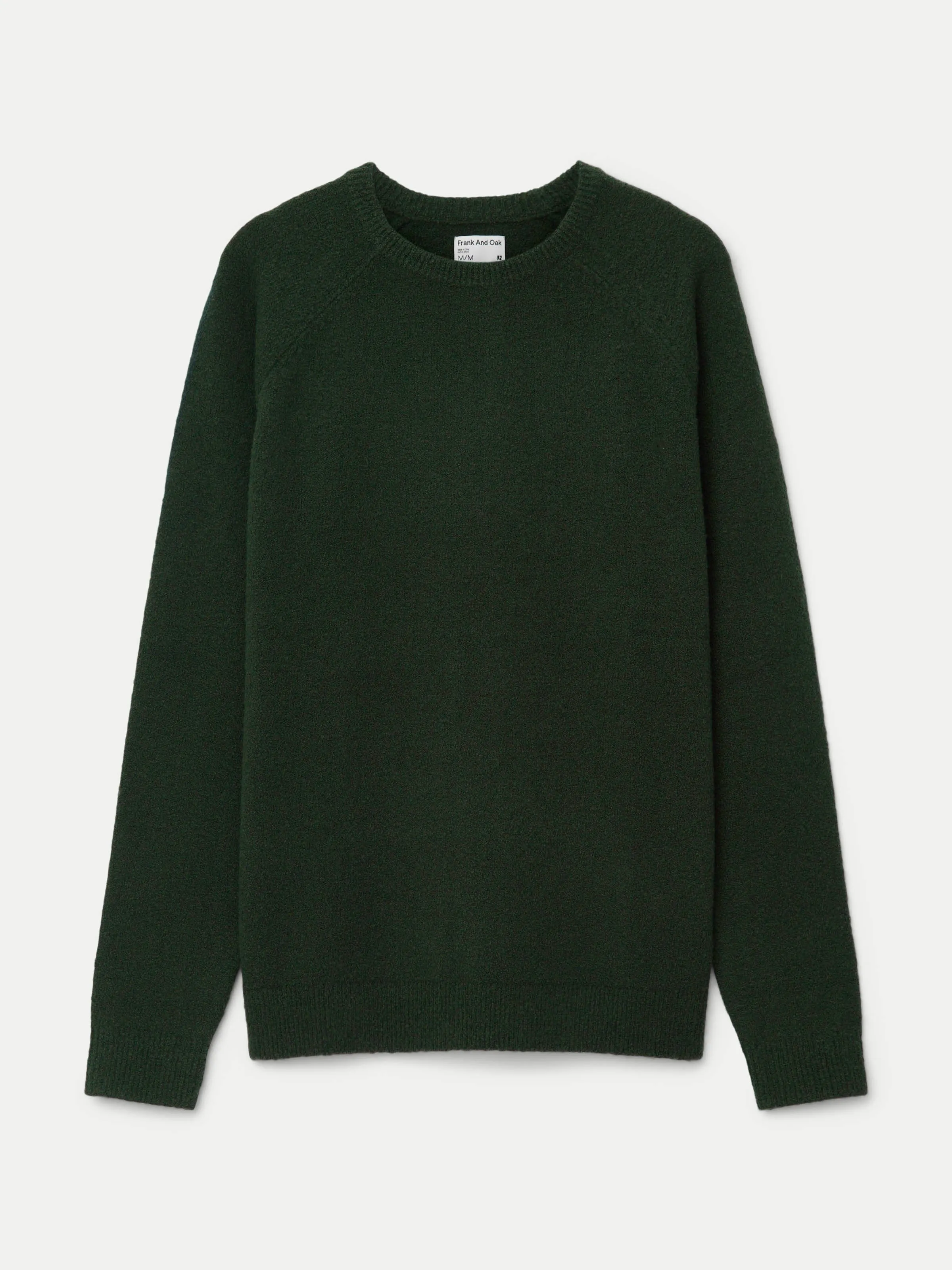 The Seawool Boucle Sweater in Forest Green