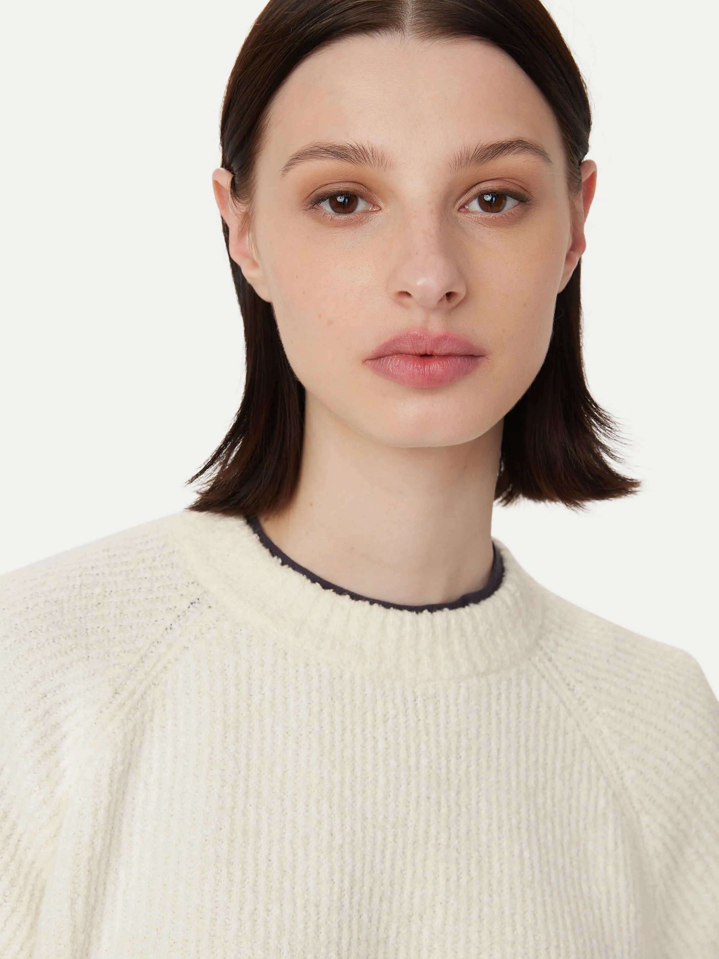 The Seawool Crewneck Sweater in White Cream