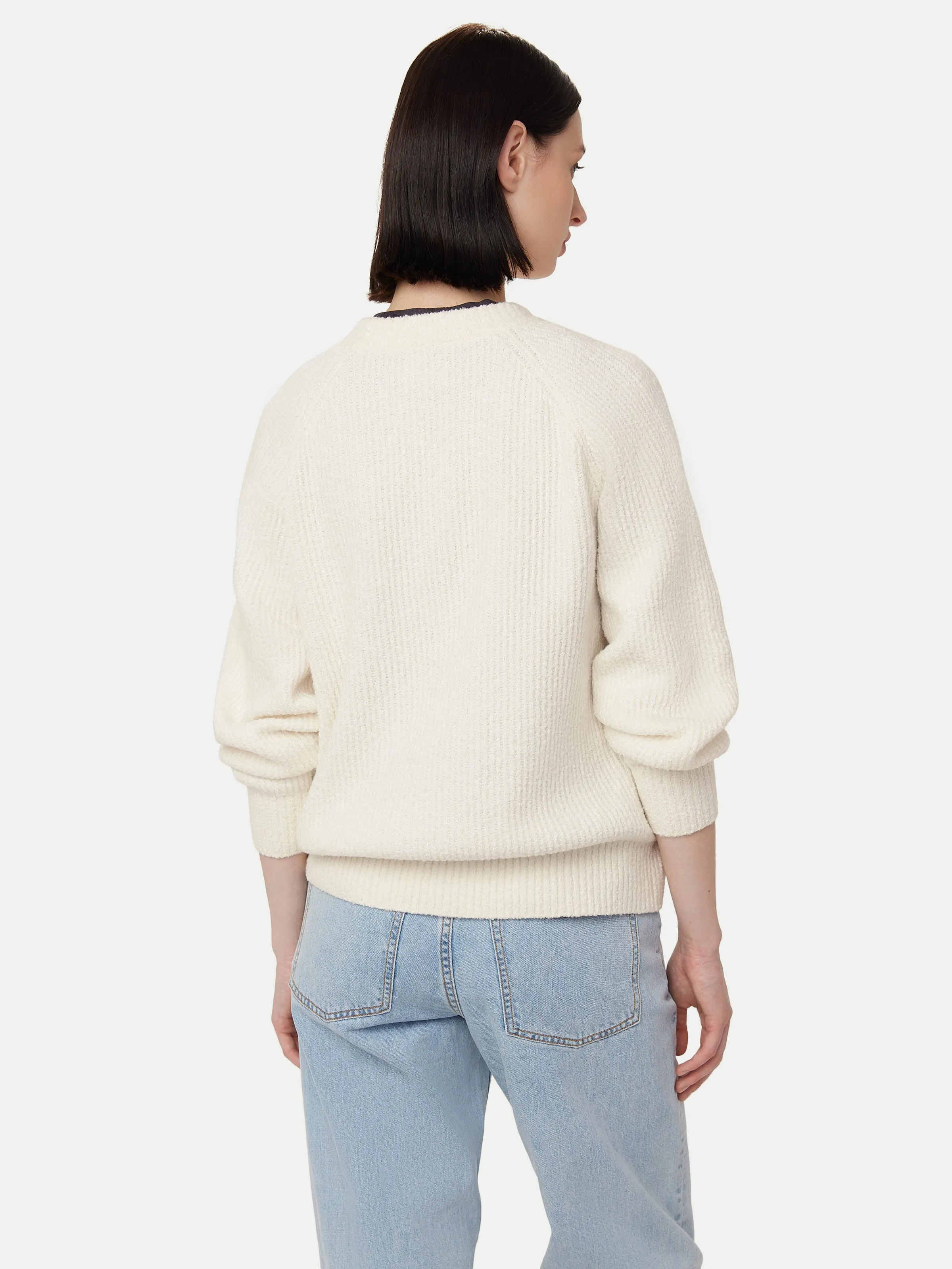 The Seawool Crewneck Sweater in White Cream