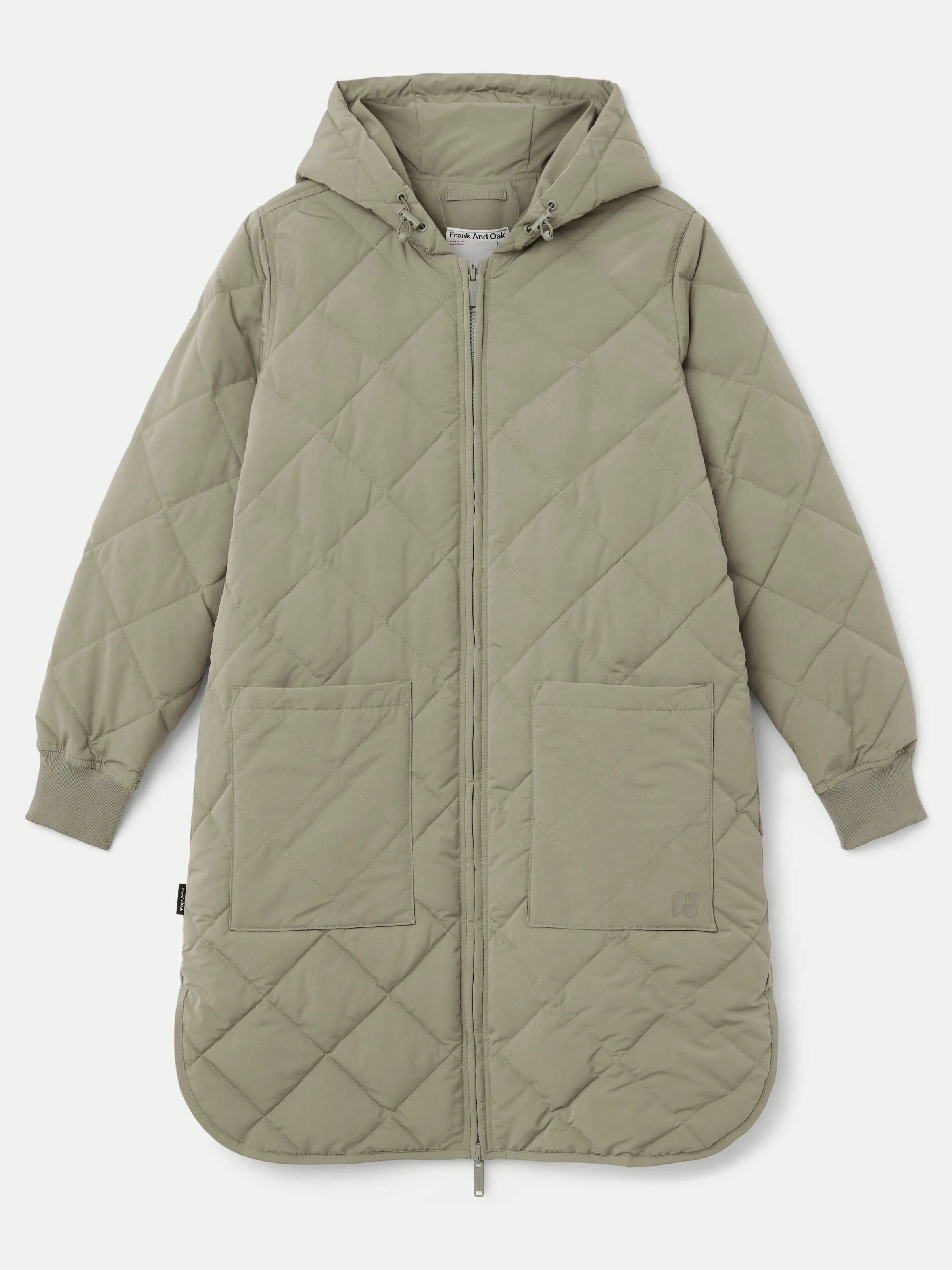 The Skyline Maxi Hooded Coat in Vetiver Green