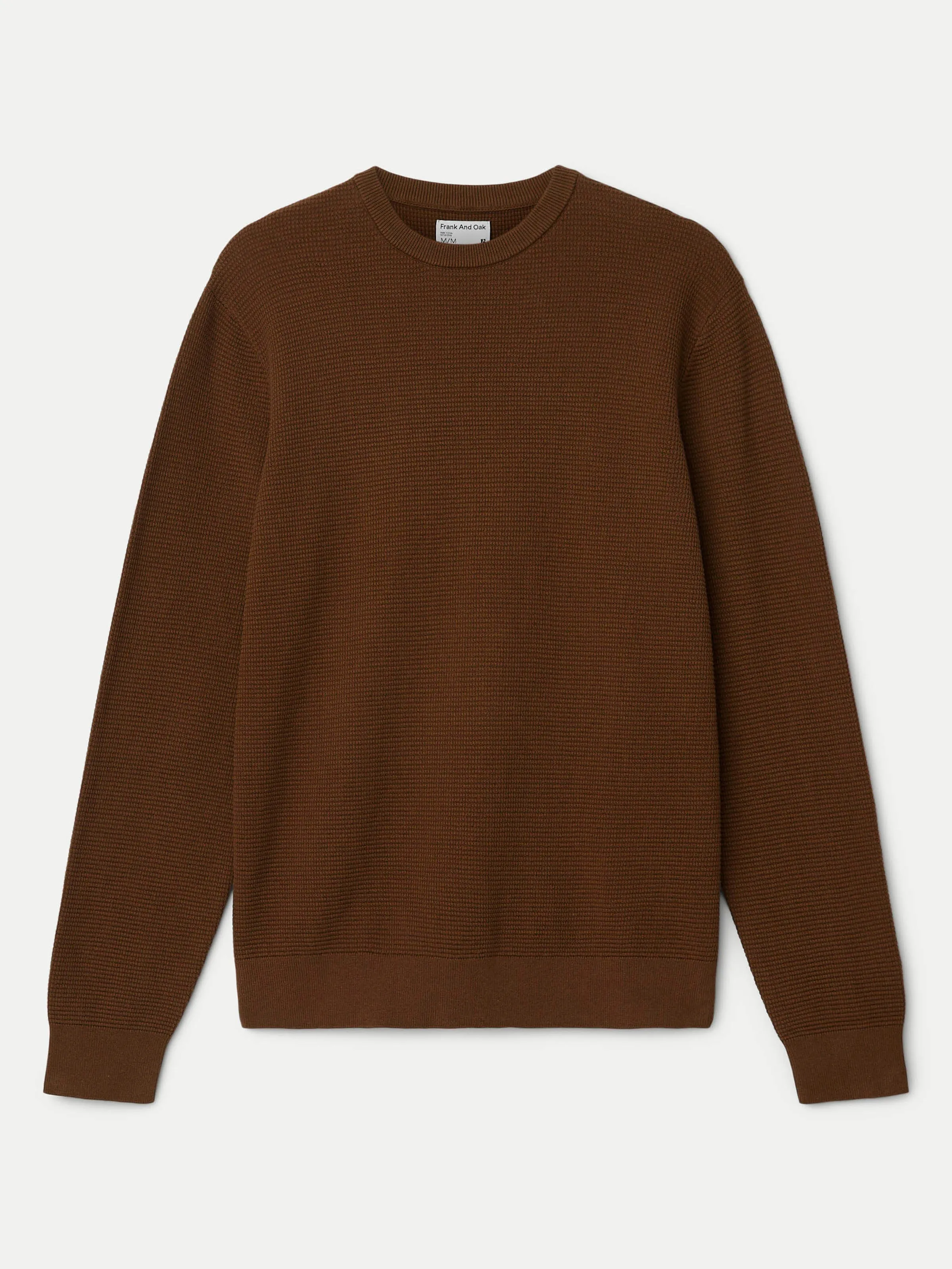 The Waffle Crewneck Sweater in Cappuccino