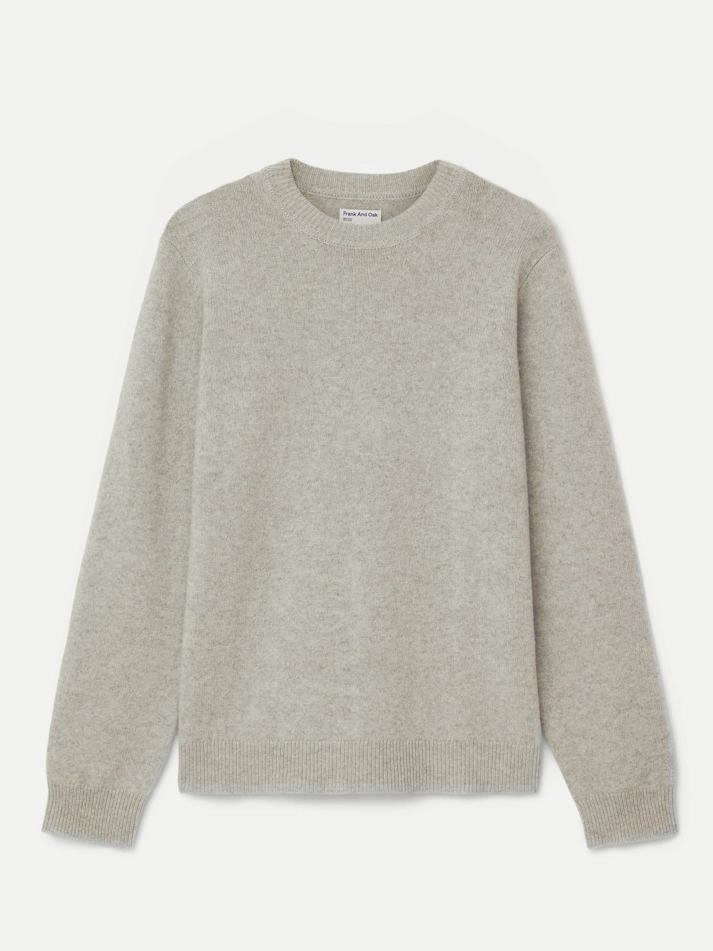 The Yak Wool Crewneck Sweater in Light Grey