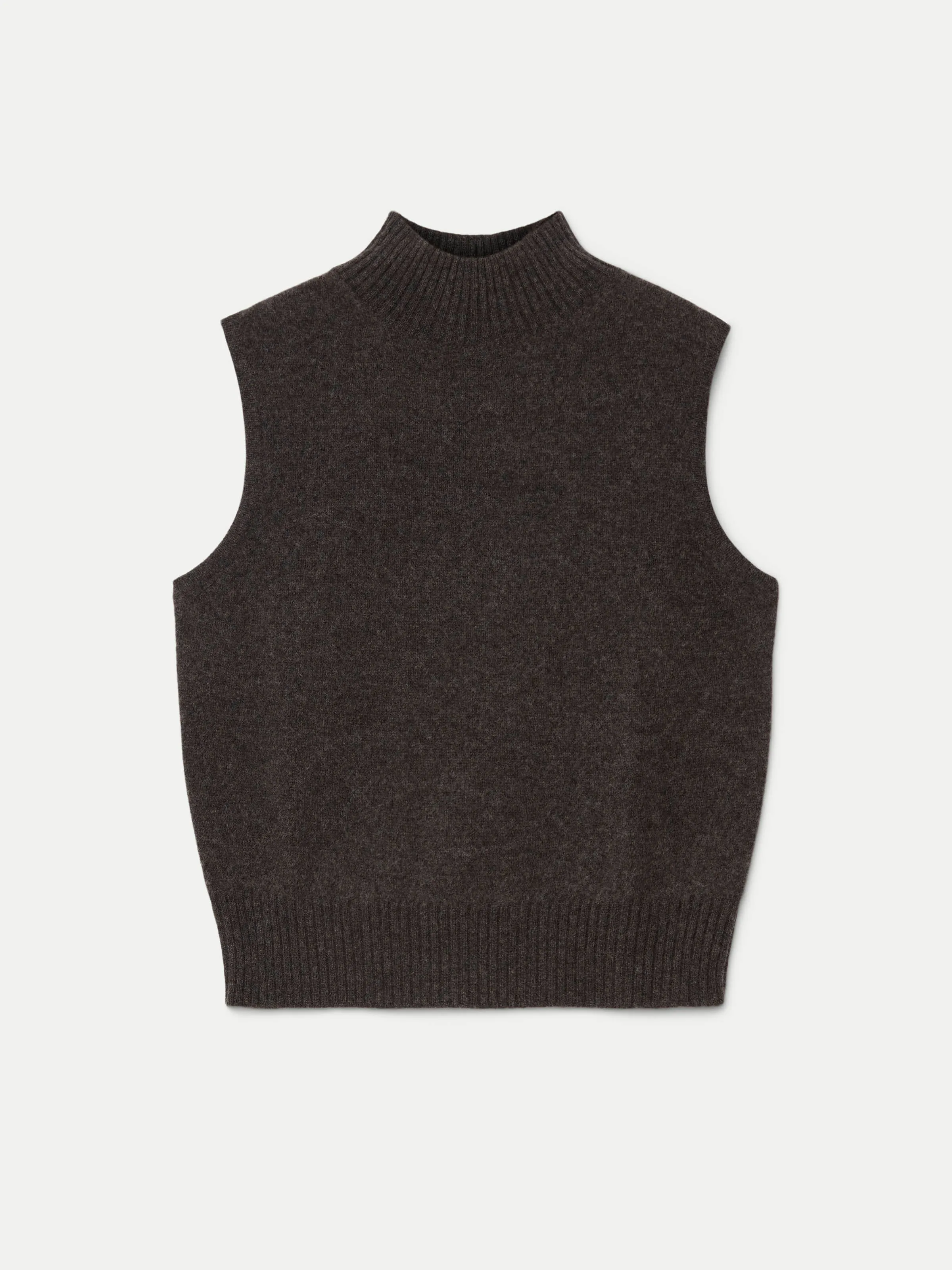 The Yak Wool Sweater Vest  in Charcoal Grey