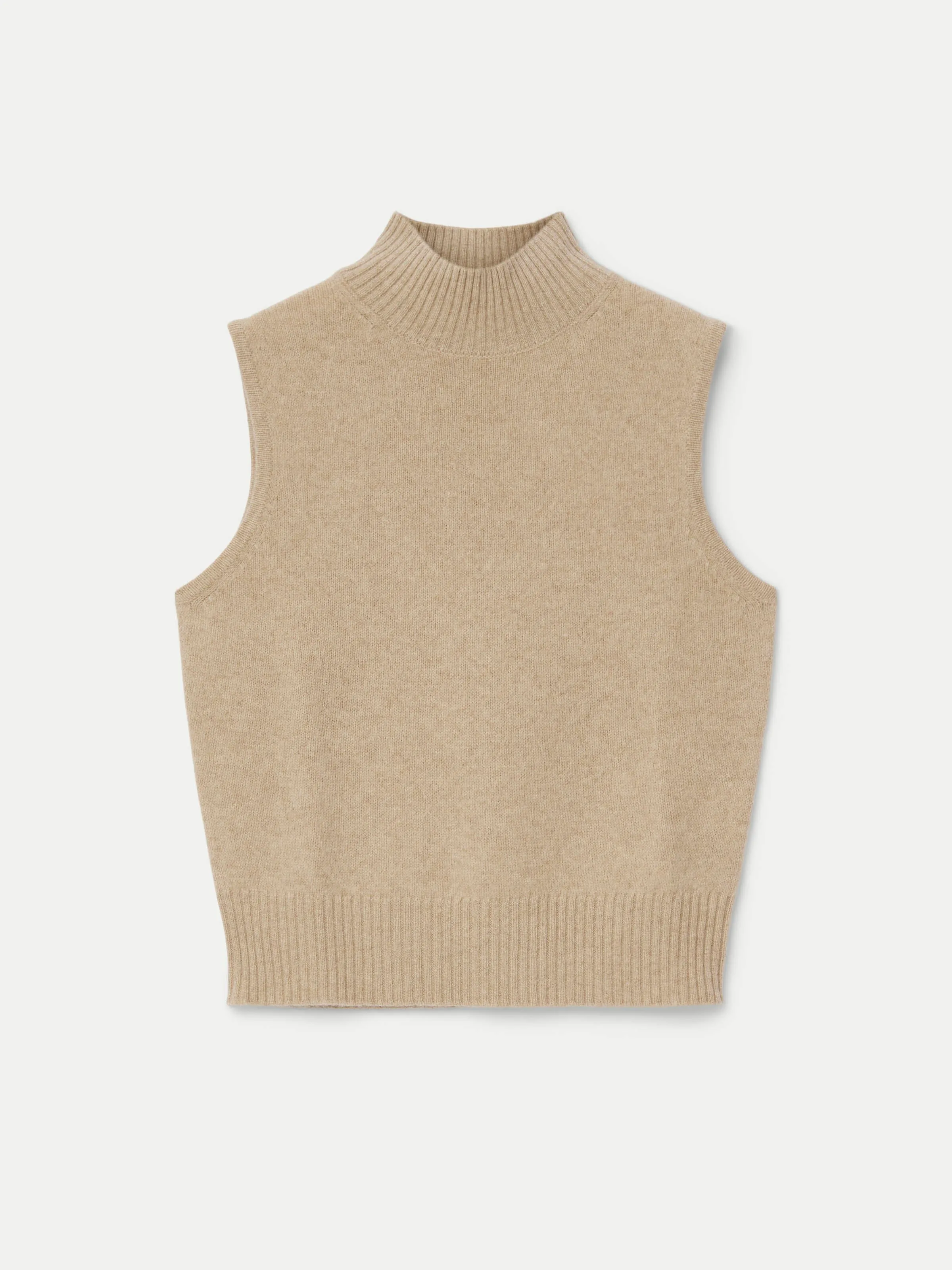 The Yak Wool Sweater Vest  in Light Beige