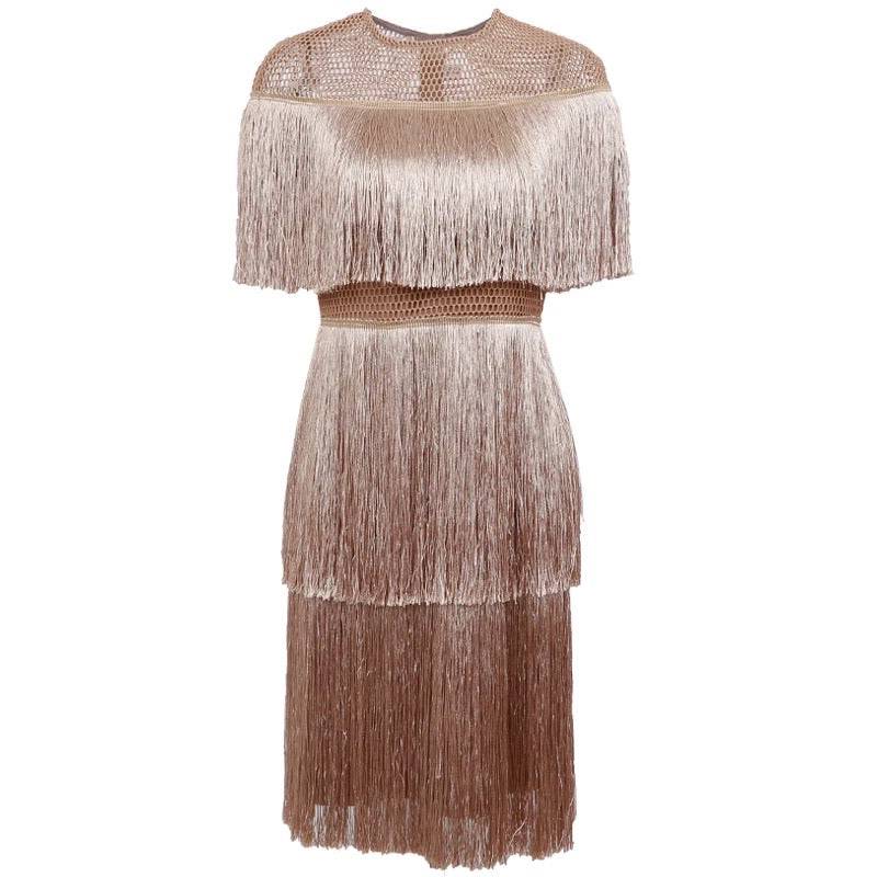 Three Layer Fringe Lux Mesh Dress