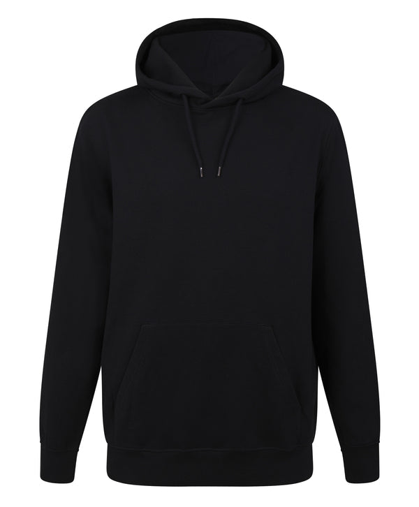 Unisex Black Organic Cotton Pullover Hoodie - Adult