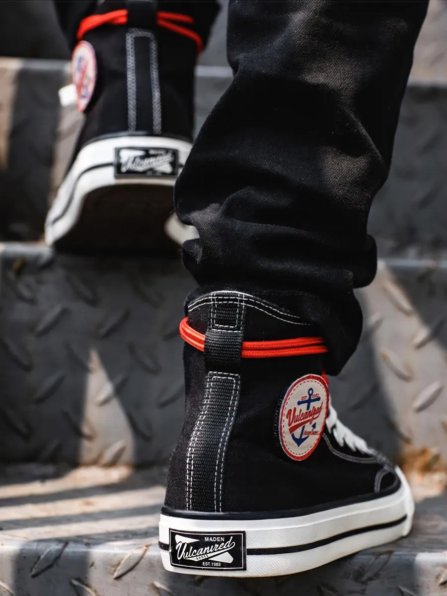 Velcro Patches High-Top Canvas Sneakers