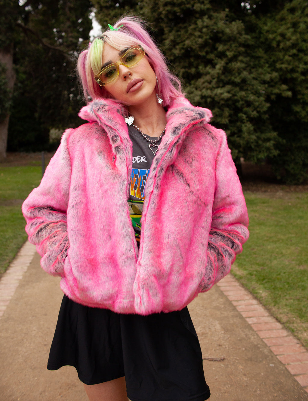 WIZZ FIZZ FAUX FUR JACKET  MADE 4 U 