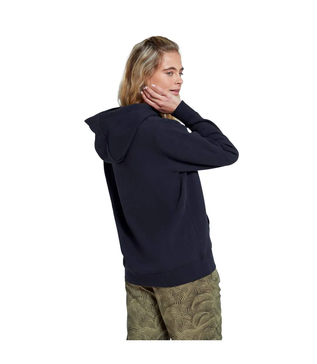 Womens/ladies maya organic hoodie black Animal