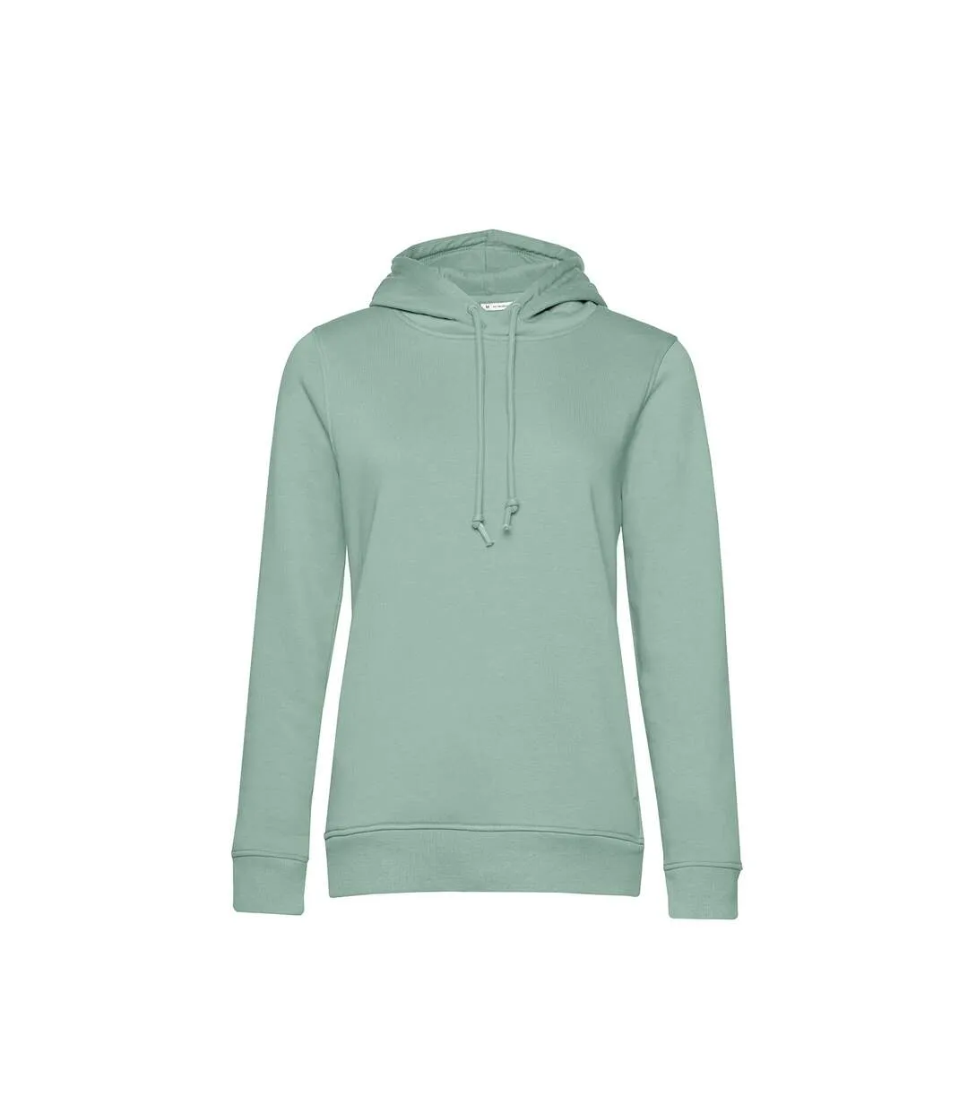 Womens/ladies organic hoodie sage green B&C