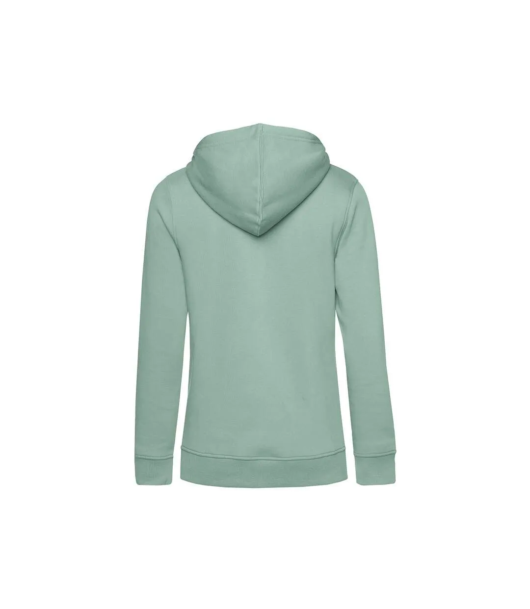 Womens/ladies organic hoodie sage green B&C