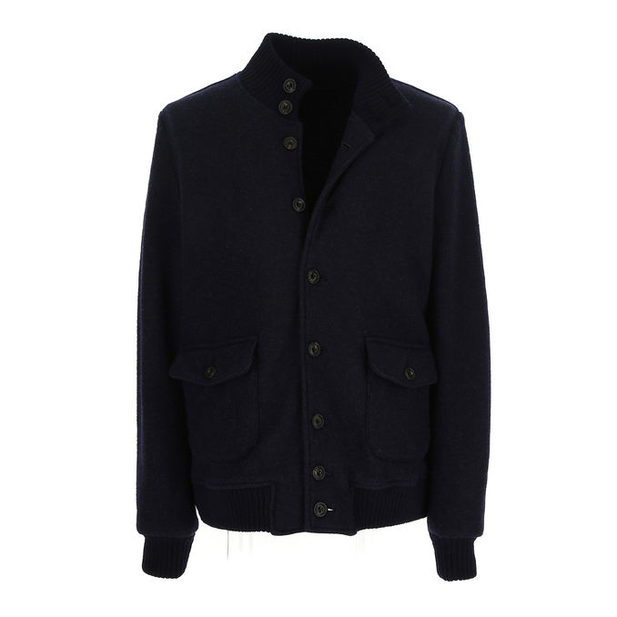 WOOL JACKET Man Blue